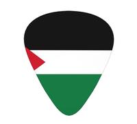 Bandera del Estado de Palestina Púas de guitarra resistentes al desgaste, finas, medianas, pesadas, 12 púas de guitarra, adecuadas para guitarra, bajo, guitarra eléctrica, ukelele,