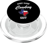 Bandera del Estado Occidental del país de Texas | Busy Doin Cowboy PopSockets PopGrip para MagSafe