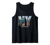 Bandera del Horizonte de la Ciudad de Nueva York del Estado de Nueva York Vintage City Retro Camiseta sin Mangas