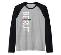 Bandera del Líbano - Lebanese Pride, Beirut Lebanon T-Shirt Camiseta Manga Raglan