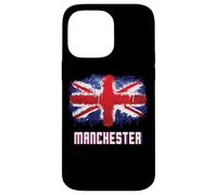 Bandera del Manchester Grunge Union Jack Carcasa para iPhone 14 Pro Max