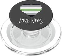 Bandera del Orgullo Agender PopSockets PopGrip para MagSafe