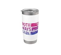 Bandera del orgullo bisexual de ambas maneras bi vintage Vaso térmico de acero inoxidable de doble pared