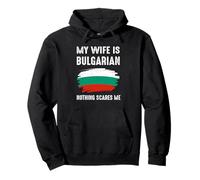 Bandera del Orgullo de Bulgaria My Wife Is Bulgarian Nothing Scare Me Sudadera con Capucha