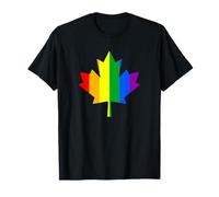 Bandera del orgullo de Canadá gay Hoja de arce LGBT canadiense Camiseta