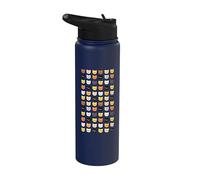 Bandera del orgullo de oso peludo de Daddy & Cubs, orgullo del oso gay Stainless Steel Insulated Water Bottle