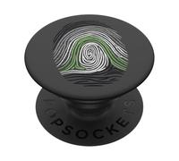 Bandera del Orgullo del Agender Bandera de Agender con Huellas Dactilares PopSockets PopGrip Adhesivo
