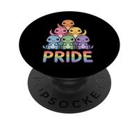 Bandera del Orgullo Gay de lagartos, Arco Iris, Mes de Desfile aliado apilado PopSockets PopGrip Adhesivo