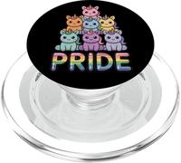 Bandera del Orgullo Gay de Unicornios, Arco Iris, Desfile Mes, aliado apilado PopSockets PopGrip para MagSafe