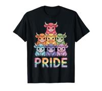 Bandera del Orgullo Gay de Vaca de Las Tierras Altas, aliado del Mes del Desfile Camiseta