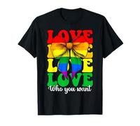 Bandera del Orgullo Gay Rainbow LGBTQ Love Who You Want Camiseta