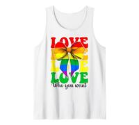 Bandera del Orgullo Gay Rainbow LGBTQ Love Who You Want Camiseta sin Mangas