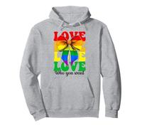 Bandera del Orgullo Gay Rainbow LGBTQ Love Who You Want Sudadera con Capucha