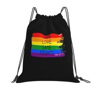 Bandera Del Orgullo Lgbtq + Mismo Amor + Mismos Derechos Mujer Hombre Mochilas Deportiva Impermeable Bolsa De Deporte Plegable Mochila Con Cordón Para Baloncesto Voleibol Natación