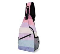Bandera Del Orgullo Lgtb Bigénero Unisex Sling Bag Multiusos Bolso Bandolera Ligero Bolsos De Hombro Para Viaje Senderismo Correr