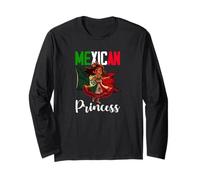 Bandera del Orgullo Mexicano de la Princesa Mexicana, raíces de México Manga Larga