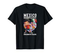 Bandera del Orgullo Mexicano Patrimonio de raíces de México Herencia hispana Camiseta