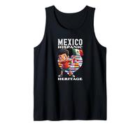 Bandera del Orgullo Mexicano Patrimonio de raíces de México Herencia hispana Camiseta sin Mangas