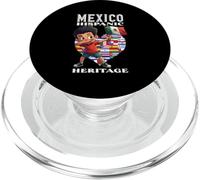 Bandera del Orgullo Mexicano Patrimonio de raíces de México Herencia hispana PopSockets PopGrip para MagSafe