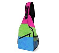 Bandera Del Orgullo Polisexual Hombre Mujer Bolsa Cruzada Pequeña Bolsa De Pecho Casual Mochila Cruzada Para Ciclismo Acampar Uso Diario