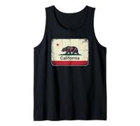 Bandera del oso del estado dorado de California San Francisco Camiseta sin Mangas