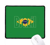 Bandera del País De Brasil Alfombrilla De Escritorio Bordes Cosidos Mouse Pad Portátil Mousepad para Gaming Ordenador Hogar 25X30Cm