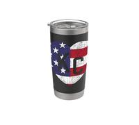 Bandera del país del mundo de Estados Unidos KC Heart Kansas City Love Letters US Vaso térmico de acero inoxidable de doble pared