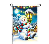 Bandera Del Patio Farola Con Forma De Bastón De Caramelo Y Luz Navideña Bandera De Jardín Decorativa Divertida 30X45Cm Banderas Para Balcón Césped