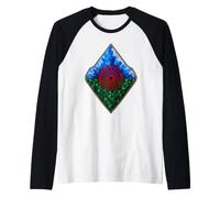 Bandera del Pueblo romaní, Bandera Gitana, geométrica, Patrimonio romaní Camiseta Manga Raglan
