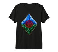 Bandera del Pueblo romaní, Bandera Gitana, geométrica, Patrimonio romaní Camiseta Premium