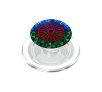 Bandera del Pueblo romaní, Bandera Gitana, geométrica, Patrimonio romaní PopSockets PopGrip para MagSafe