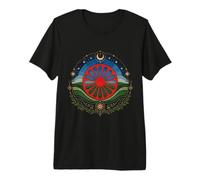 Bandera del Pueblo romaní Vintage Cultura Gitana Envejecida Camiseta Premium