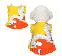 Bandera del Reino de Bután M Ropa para mascotas para perros pequeños, lindo traje de verano para cachorros, ropa suave y transpirable para mascotas para gatos