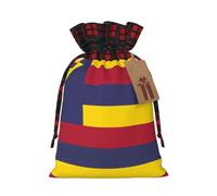 Bandera del Reino de Hawái, bolsa de regalo de dos colores con cordón, tamaño M, hermosa, conveniente para Navidad y cumpleaños