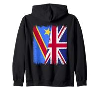Bandera del Reino Unido del Congo RD Patrimonio Británico Congoleño Sudadera con Capucha