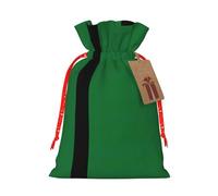 Bandera del Sultanato de Delhi Bolsa de regalo de lona de Navidad con cordón, bolsa de regalo personalizada reutilizable