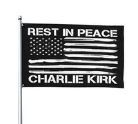 Bandera "Descansa en paz Charlie Kirk" de 4x6 pulgadas para jardín exterior con 2 ojales.