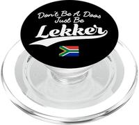 Bandera Divertida de Sudáfrica con Texto en inglés Don't Be A Doos Be Awesome PopSockets PopGrip para MagSafe