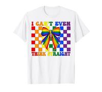 Bandera divertida del arco iris del orgullo gay I Can't Even Think Straight Camiseta