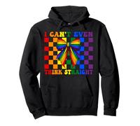 Bandera divertida del arco iris del orgullo gay I Can't Even Think Straight Sudadera con Capucha