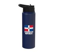Bandera Dominicana República Dominicana Santo Domingo Cumpleaños Stainless Steel Insulated Water Bottle
