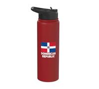 Bandera Dominicana República Dominicana Santo Domingo Cumpleaños Stainless Steel Insulated Water Bottle