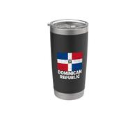 Bandera Dominicana República Dominicana Santo Domingo Cumpleaños Vaso térmico de acero inoxidable de doble pared