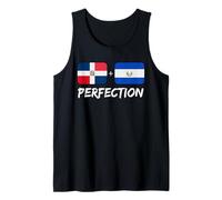 Bandera Dominicana y salvadoreña Mezcla ADN Patrimonio Camiseta sin Mangas