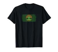 Bandera Eco Socialista Solarpunk Árbol de la Vida Grunge Camiseta
