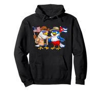 Bandera EE. UU. Cuba Raíces Estadounidense-Cubanas Herencia Sudadera con Capucha
