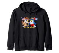 Bandera EE. UU. Cuba Raíces Estadounidense-Cubanas Herencia Sudadera con Capucha