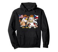 Bandera EE. UU. República Checa Raíces Estadounidense-Checas Sudadera con Capucha