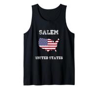 Bandera Envejecida de Estados Unidos Orgullo Salem Camiseta sin Mangas