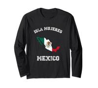 Bandera Envejecida de México Isla Mujeres Pride Manga Larga